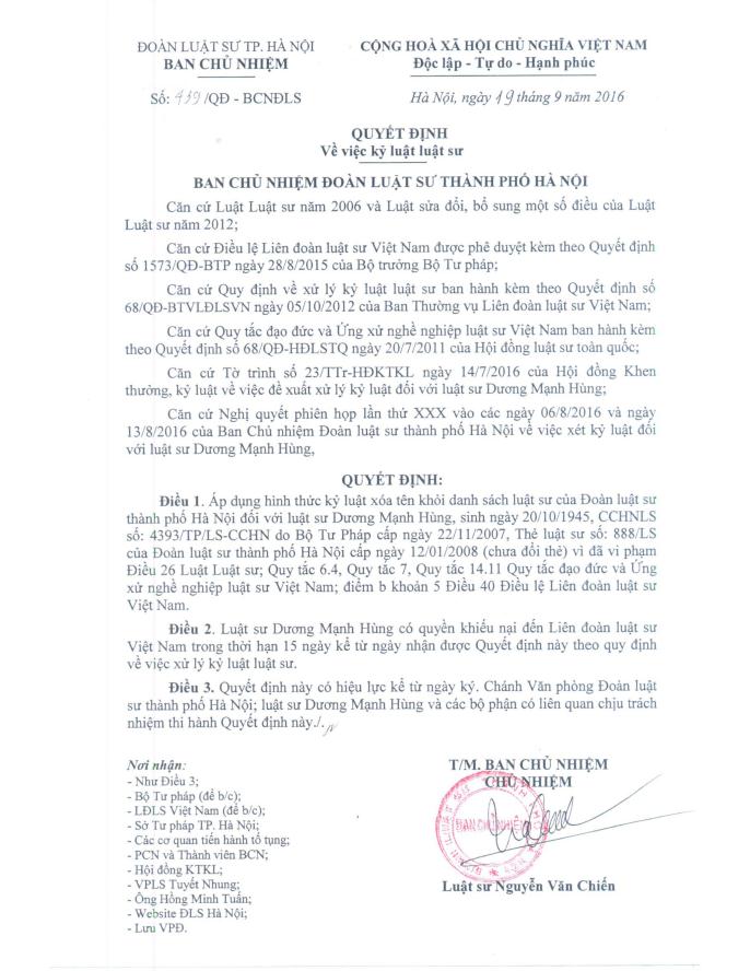 QD KL duong manh hung